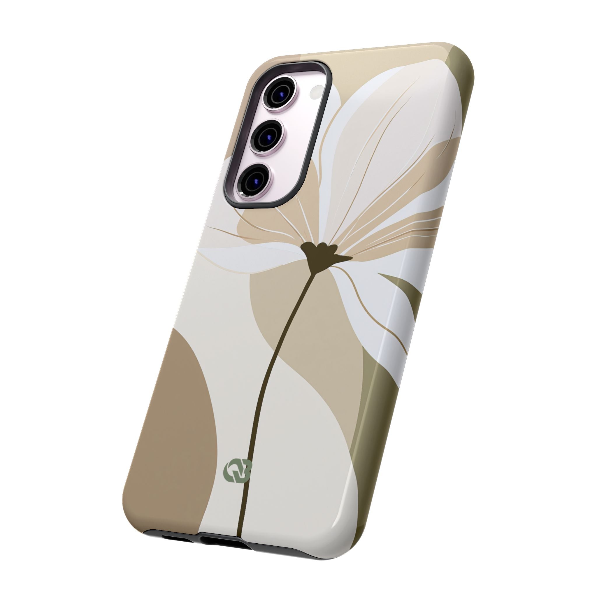 Beige Tough Phone Case for Samsung - Sage Linen Magnolia