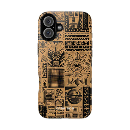 Tribal Grid iPhone 16 Plus Case - Tough