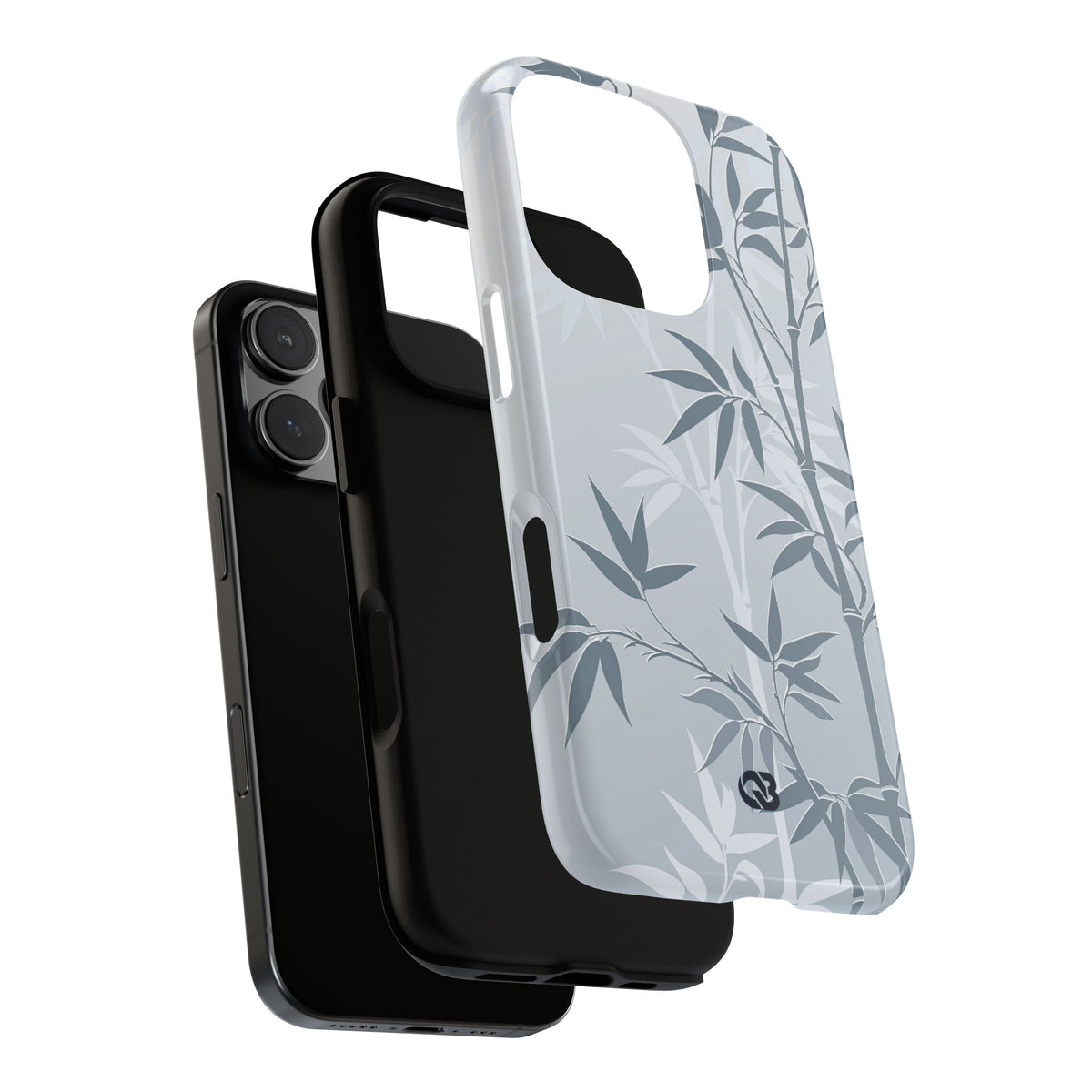 Misty Bamboo Grove · Tough Phone Case for iPhone · Blue