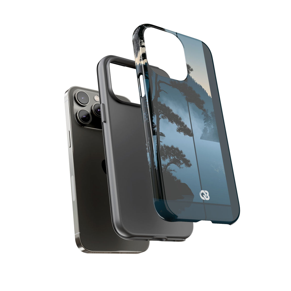 Misty Pine Horizon · Tough Phone Case for iPhone · Teal
