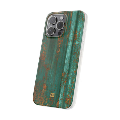 Teal Lite Phone Case for iPhone - Verdigris Copper Siding