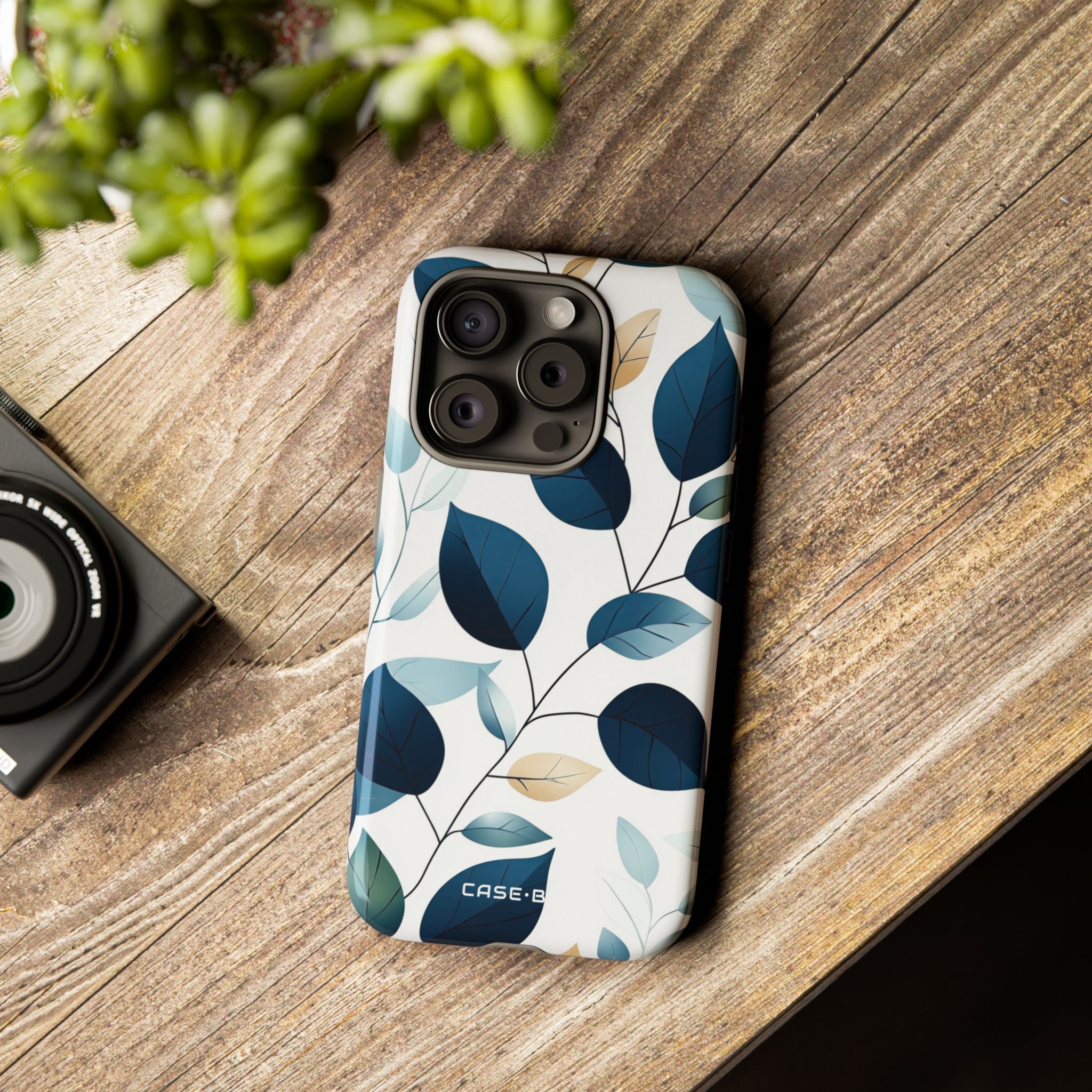 Marinebladede Vener iPhone 15 Pro Cover - Tough