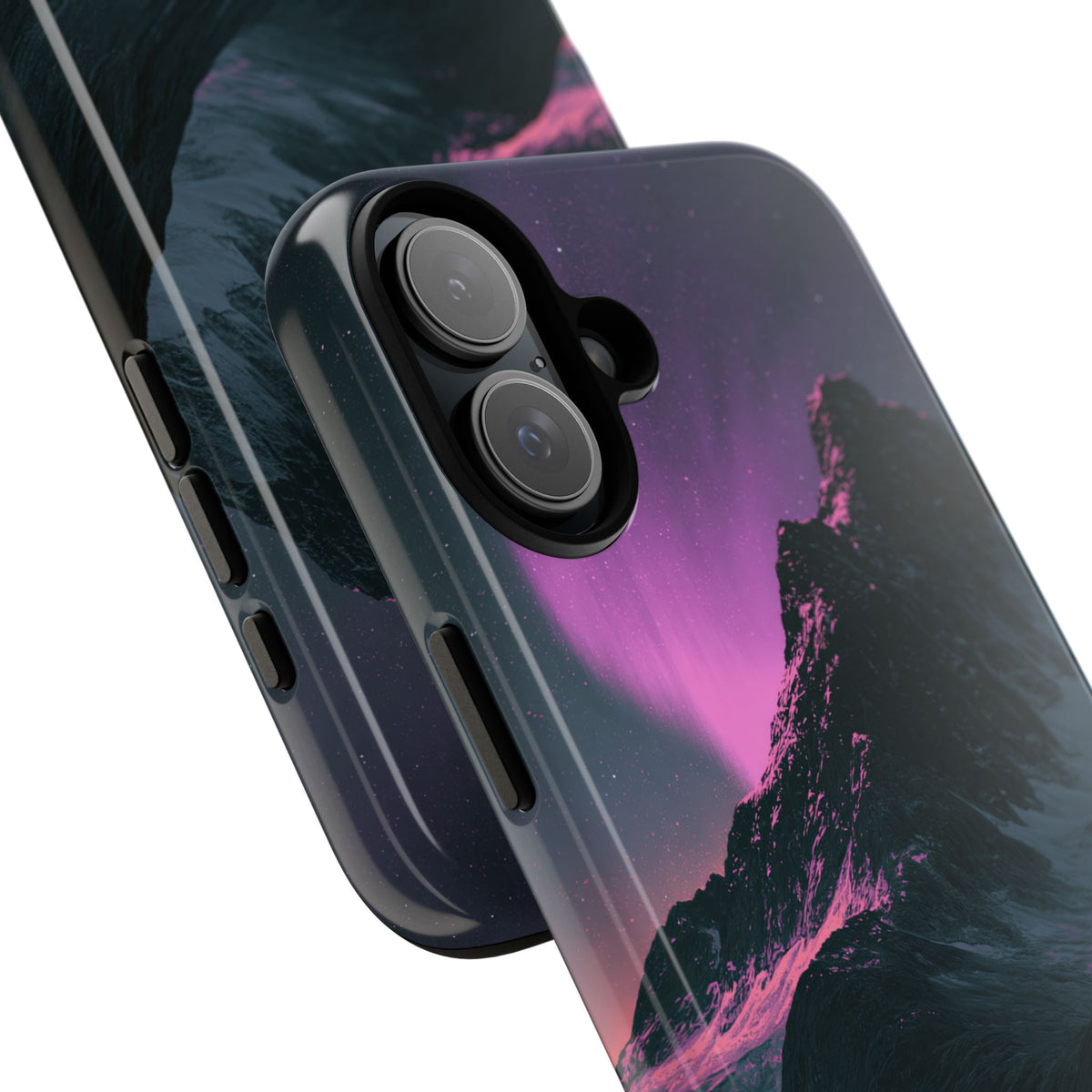 Arctic Aurora Summit · Tough Phone Case for iPhone · Black