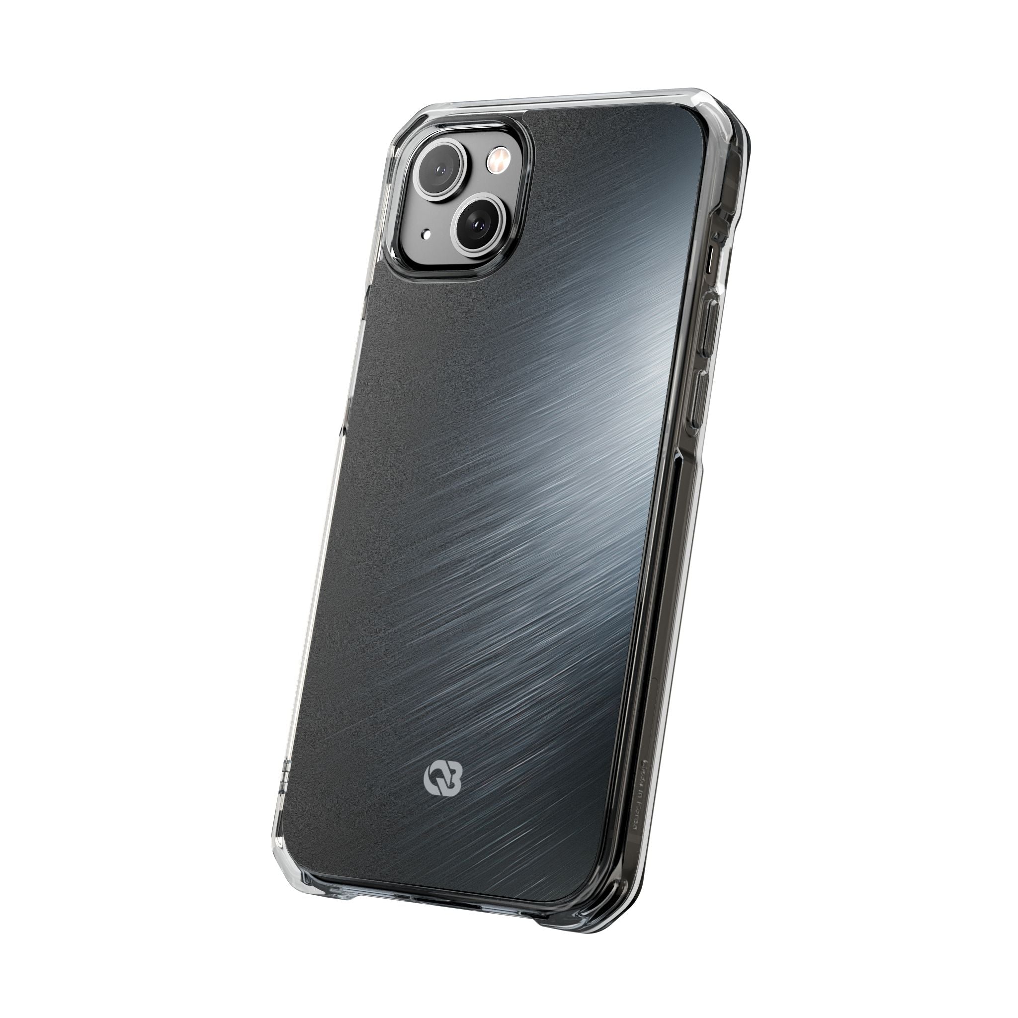 Grey Impact MagSafe Phone Case for iPhone - Charcoal Brushed Steel