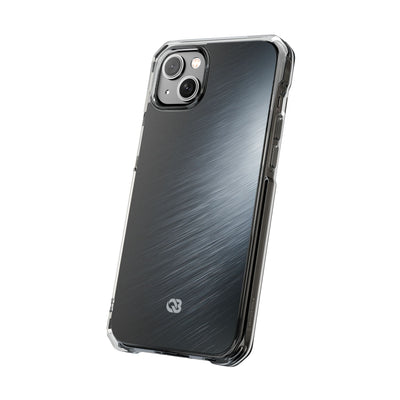 Grey Impact MagSafe Phone Case for iPhone - Charcoal Brushed Steel