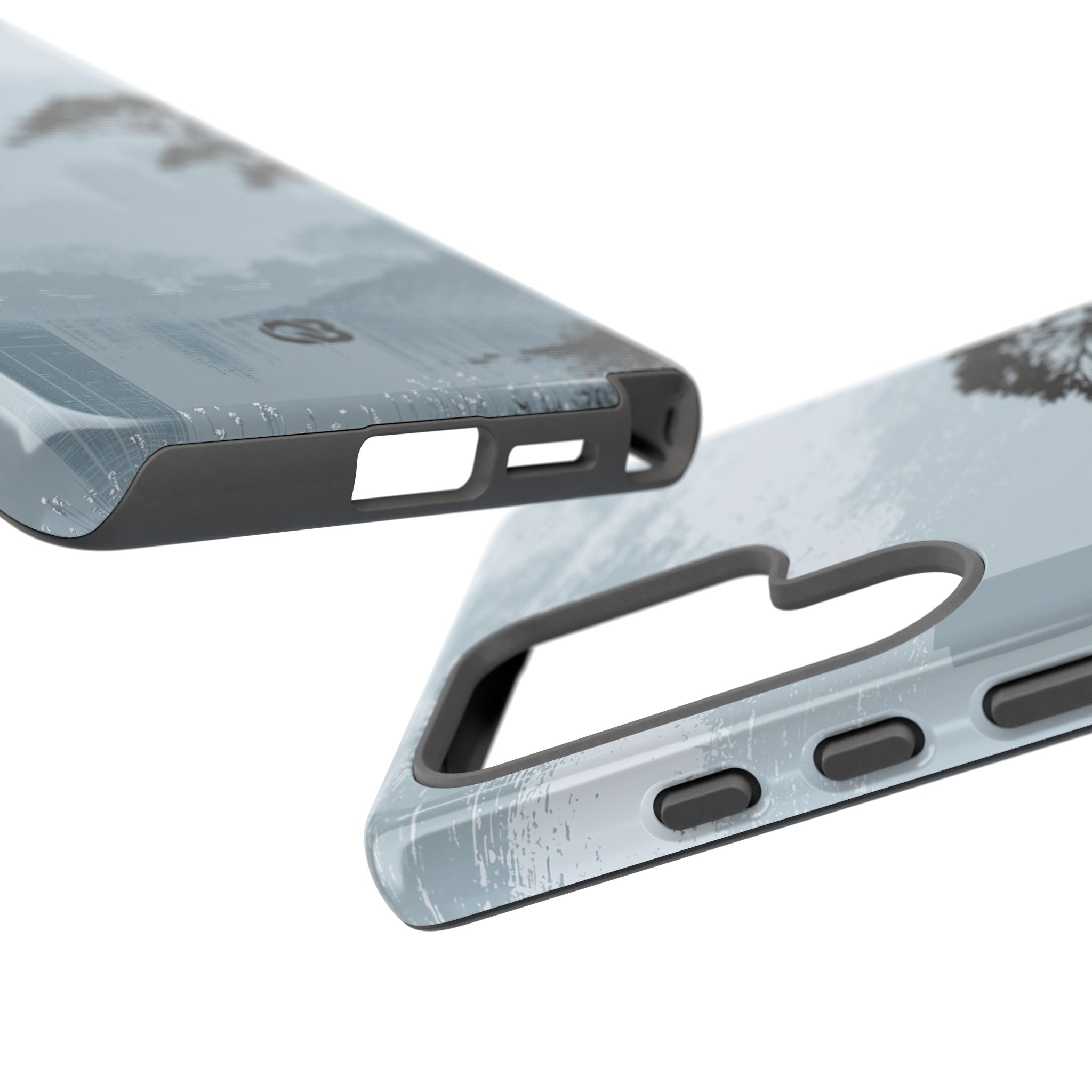 Grey Tough Phone Case for Samsung - Steel Slate Zen