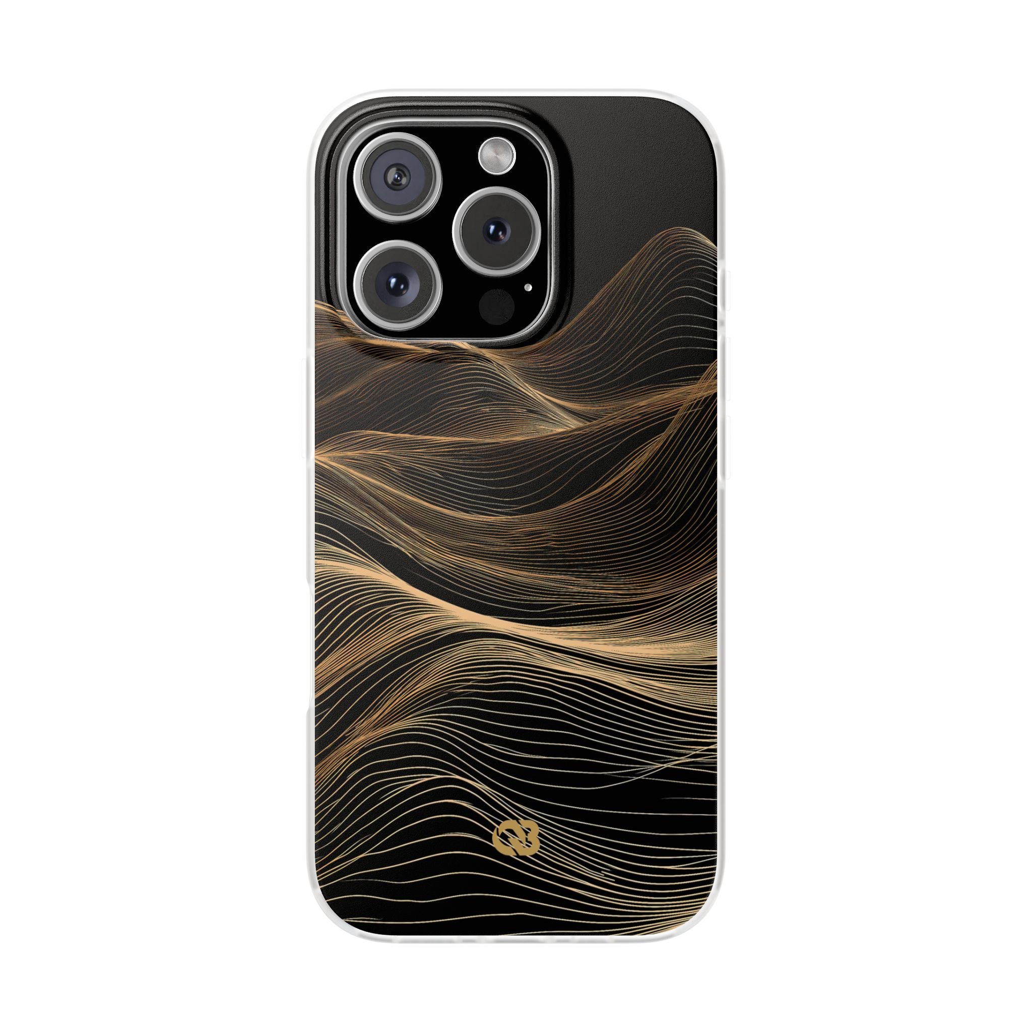 Black Lite Phone Case for iPhone - Copper Topo Ridge
