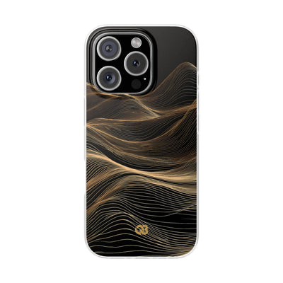 Black Lite Phone Case for iPhone - Copper Topo Ridge