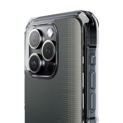 Grey Impact MagSafe Phone Case for iPhone - Charcoal Tech Grid