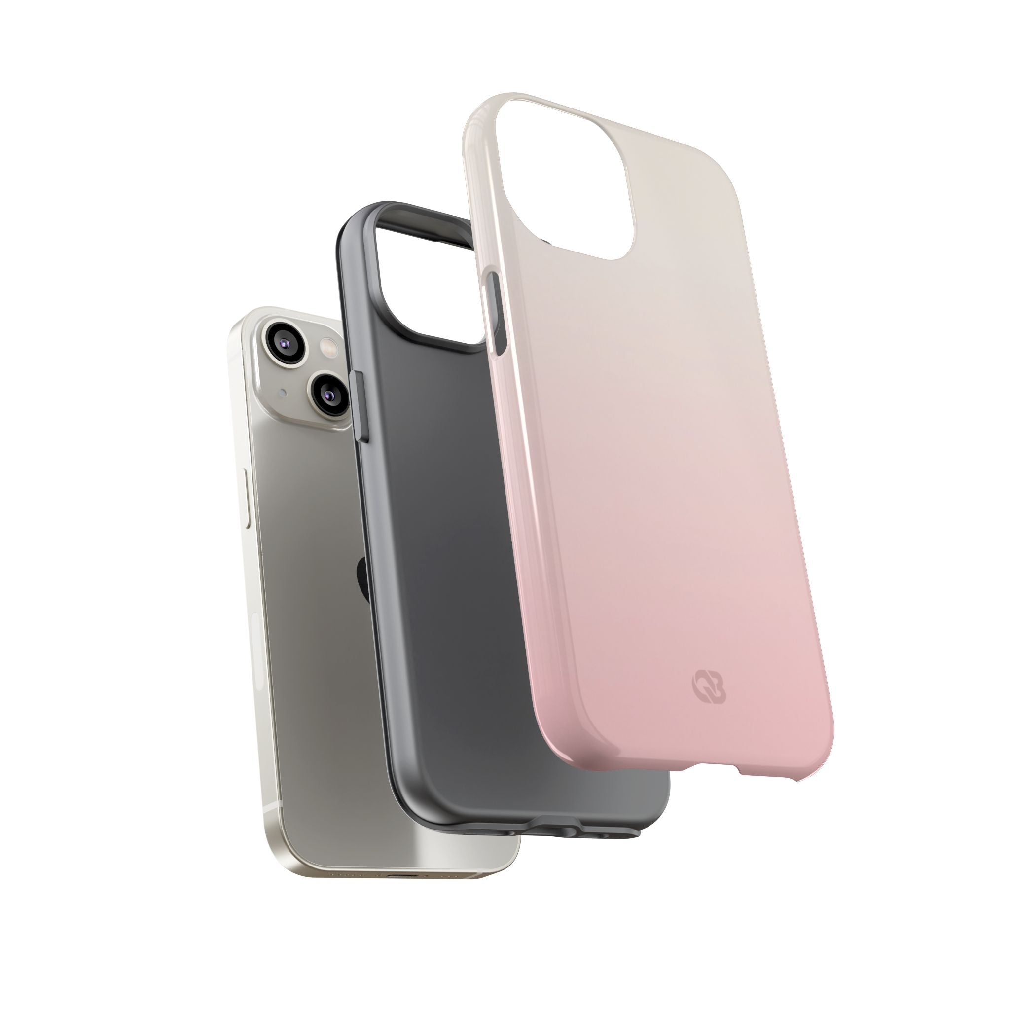 Pink Tough Phone Case for iPhone - Frosted Blush Horizon