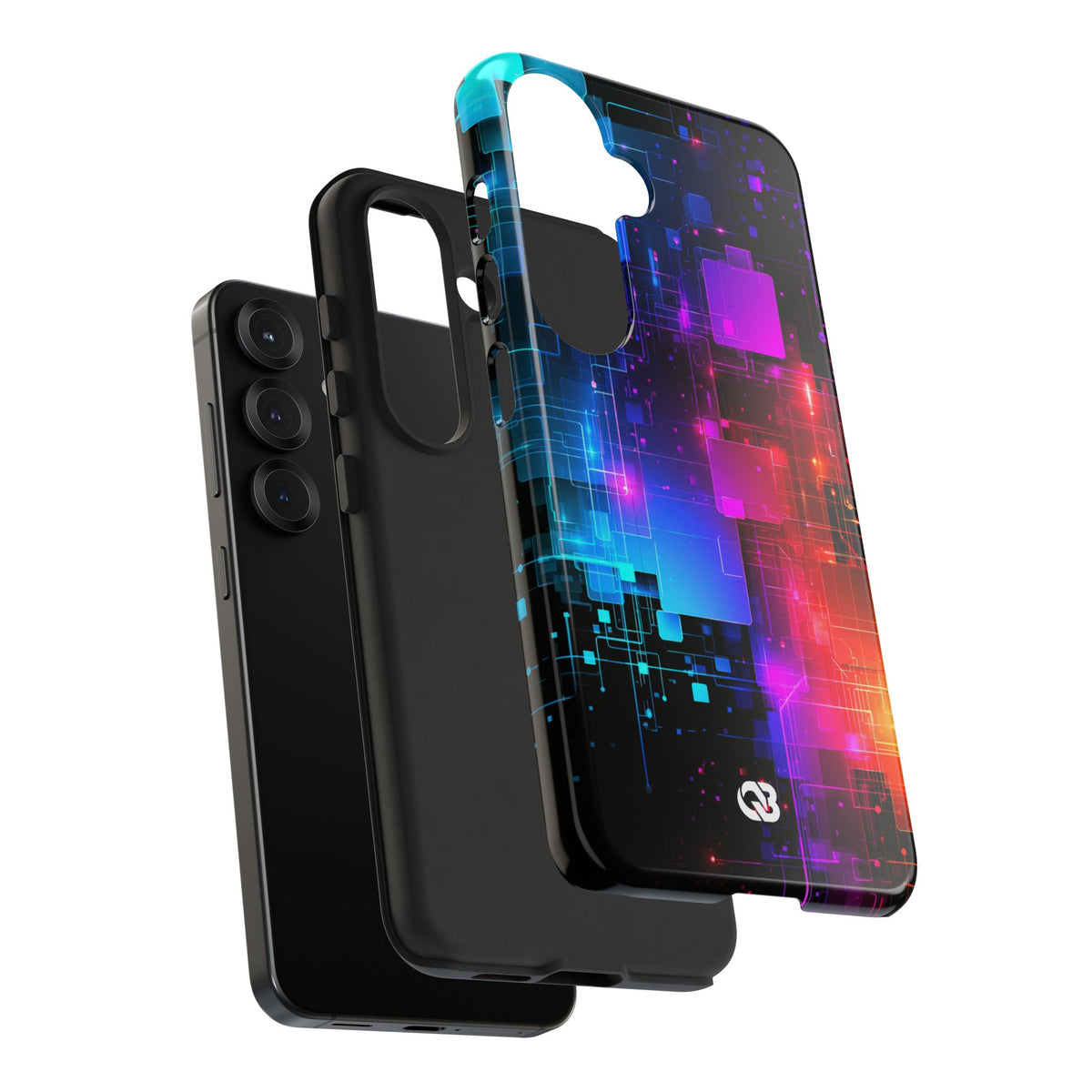 Spectral Circuit Grid · Tough Phone Case for Samsung · Black