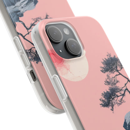 Crimson Moon Tree iPhone 15 Case - Soft
