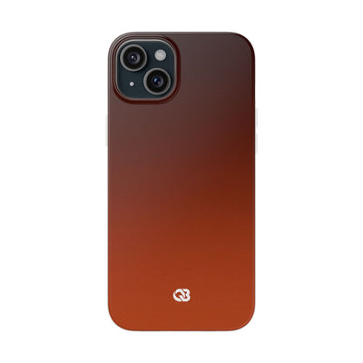 Orange Lite Phone Case for iPhone - Obsidian Ember Fade
