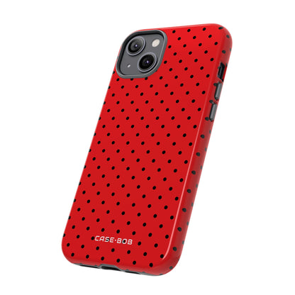 Crimson Dot Matrix iPhone 14 Plus Case - Tough