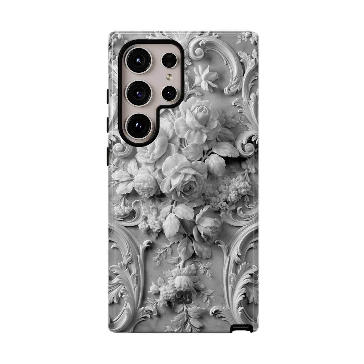 Rococo Marble Rose · Tough Phone Case for Samsung · White
