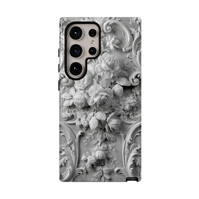 Rococo Marble Rose · Tough Phone Case for Samsung · White