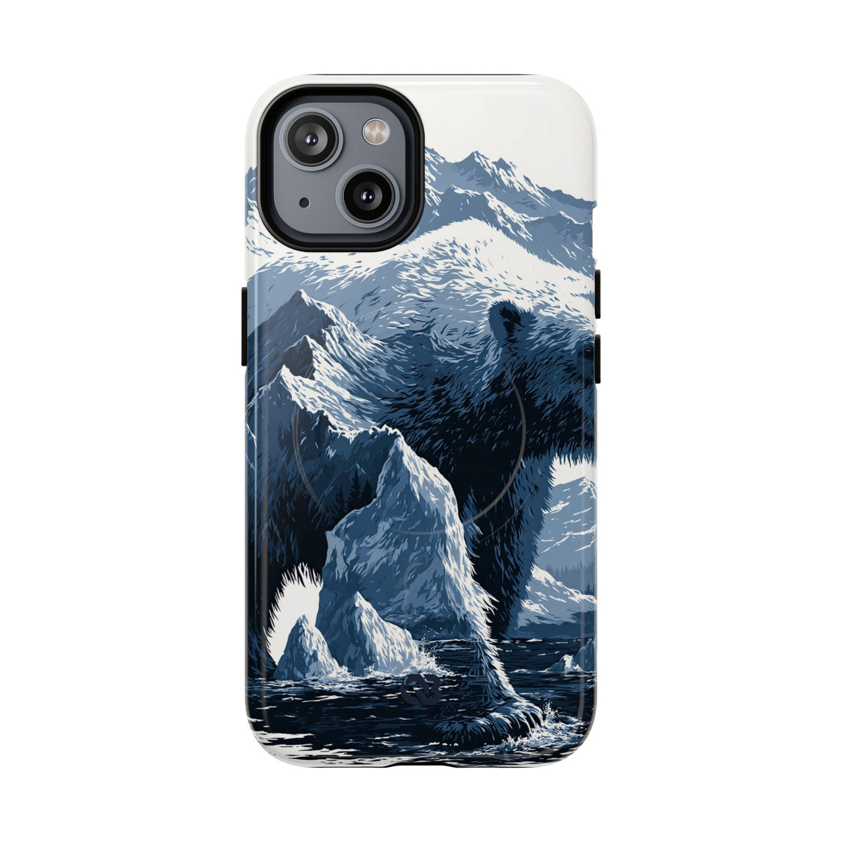 Fjord Summit Bear · Tough 2.0 Magnetic Phone Case for iPhone · Blue