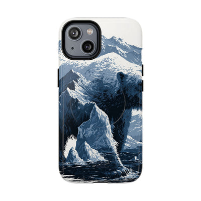 Fjord Summit Bear · Tough 2.0 Magnetic Phone Case for iPhone · Blue