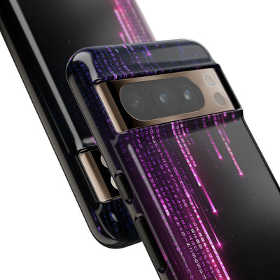 Binary Cascade · Tough Phone Case for Pixel ·  Black
