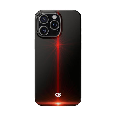 Red Lite Phone Case for iPhone - Crimson Flare Vector