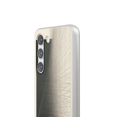 Beige Lite Phone Case for Samsung - Brutalist Graphite Grid