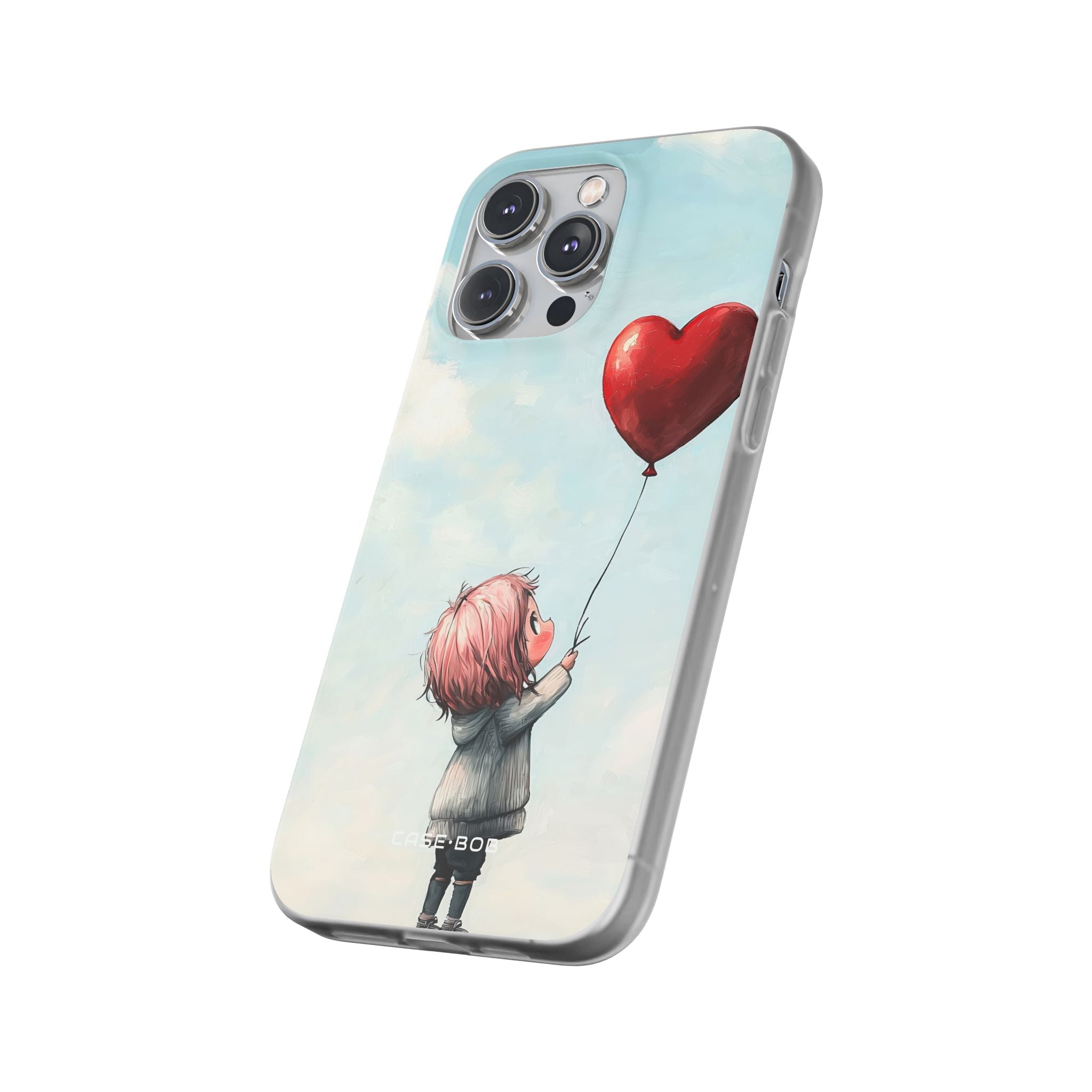 Heart Balloon Glow iPhone 14 Pro Max Case - Soft