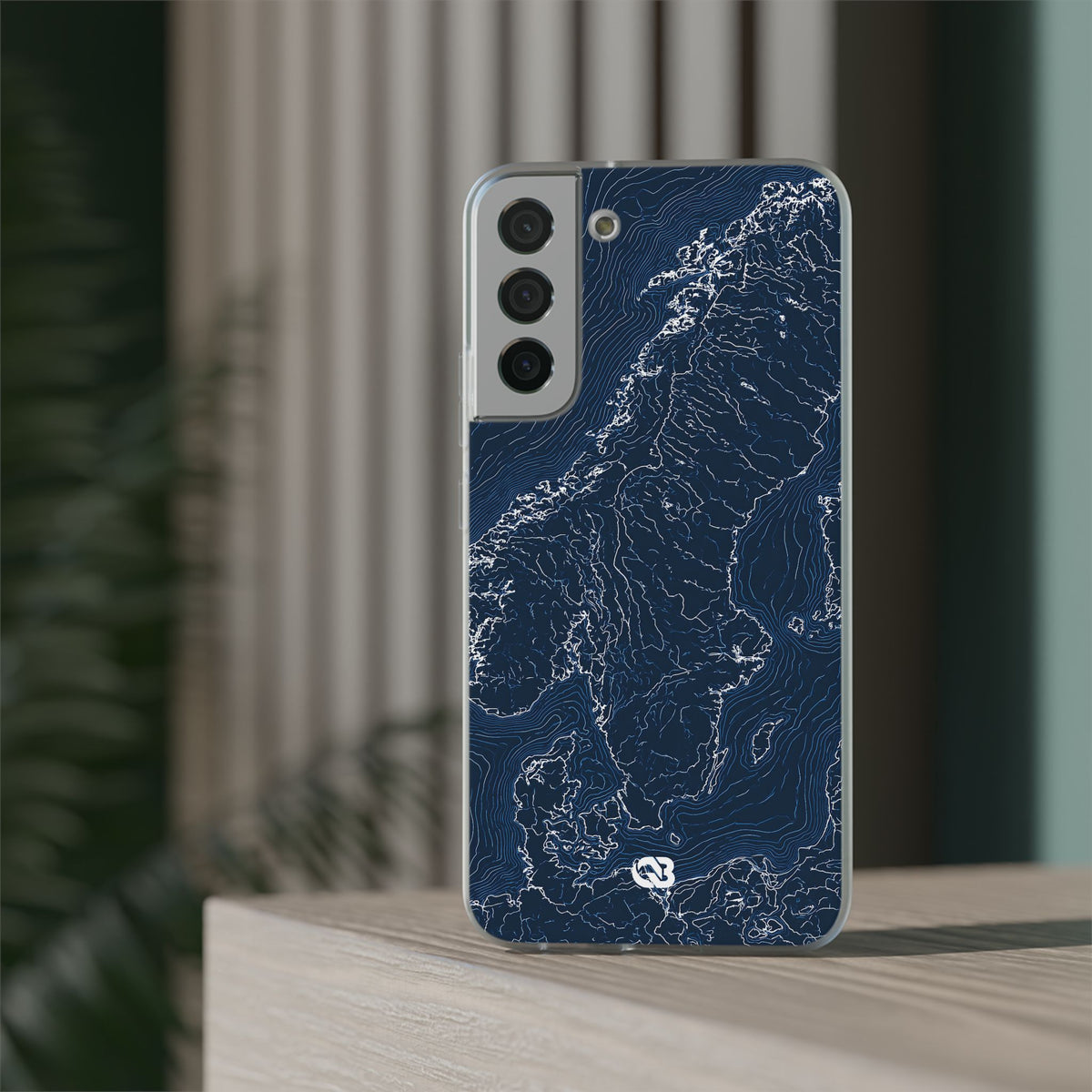 Nordic Contour Chart · Lite Phone Case for Samsung · Blue