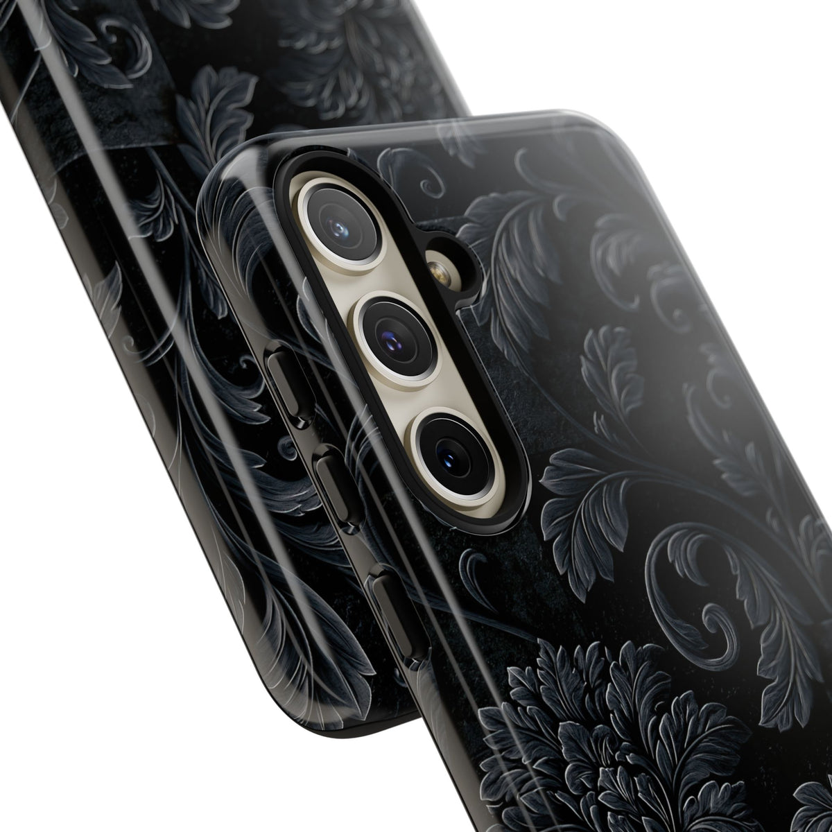 Obsidian Damask · Tough Phone Case for Samsung · Black