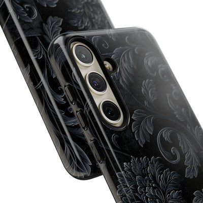 Obsidian Damask · Tough Phone Case for Samsung · Black