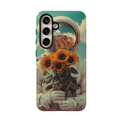 Sonnenblumen-Astronaut Samsung S24 Case - Tough