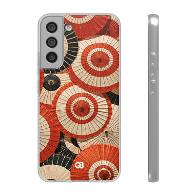 Vermilion Wagasa Motif · Lite Phone Case for Samsung · Red