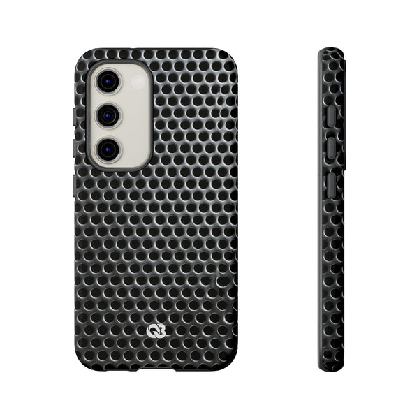 Brushed Perforated Steel · Tough Phone Case for Samsung · Silver