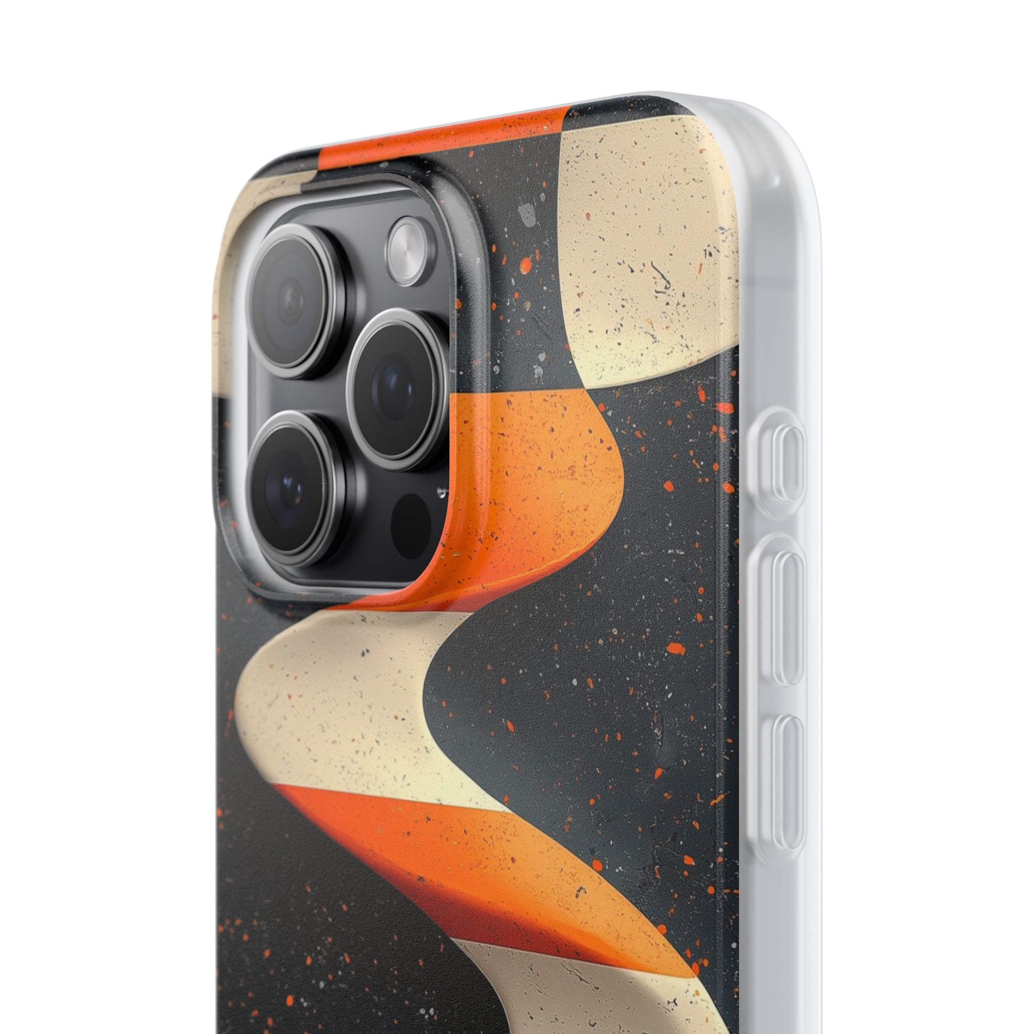 Orange Grit Twist · Coque de téléphone Soft pour iPhone