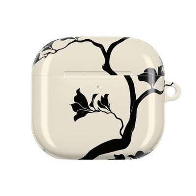 Ebony Magnolia · Hard Case for AirPods & AirPods Pro · Beige