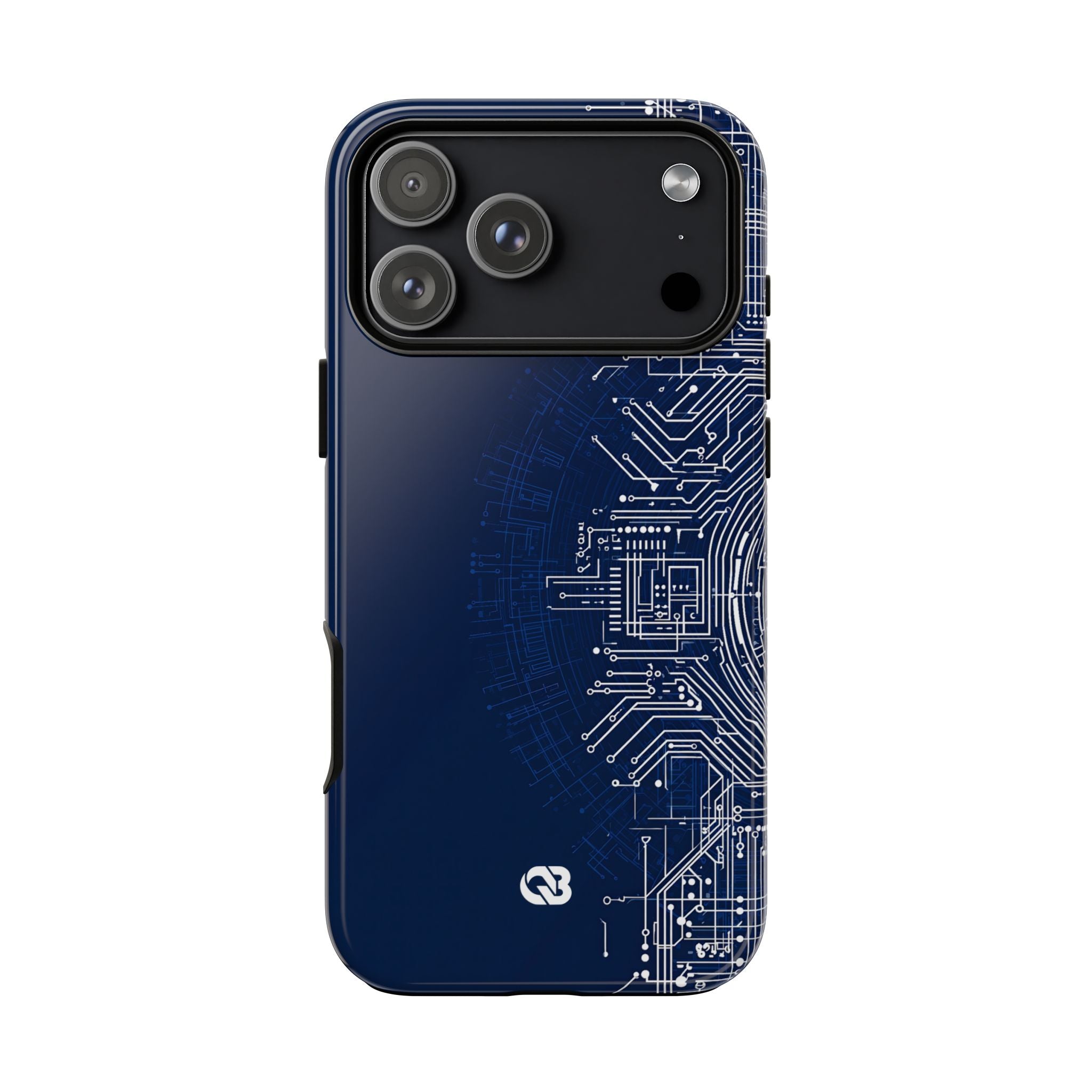 Blue Tough Phone Case for iPhone - Cobalt Circuit Logic