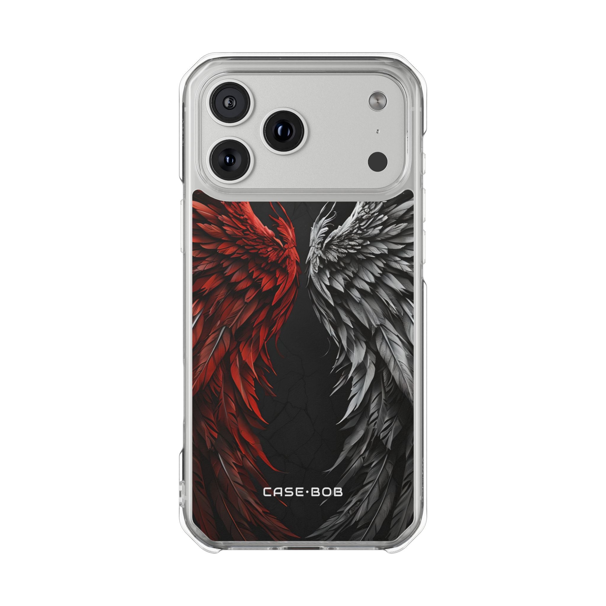 Crimson Silver Wings iPhone 17 Pro Max Cover - Impact