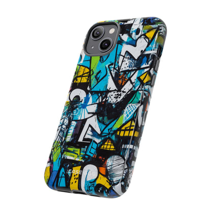 White Ripple Drift iPhone 14 Plus Skal - Tough