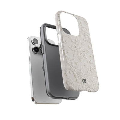 Sculpted Acanthus Relief · Tough Phone Case for iPhone · White