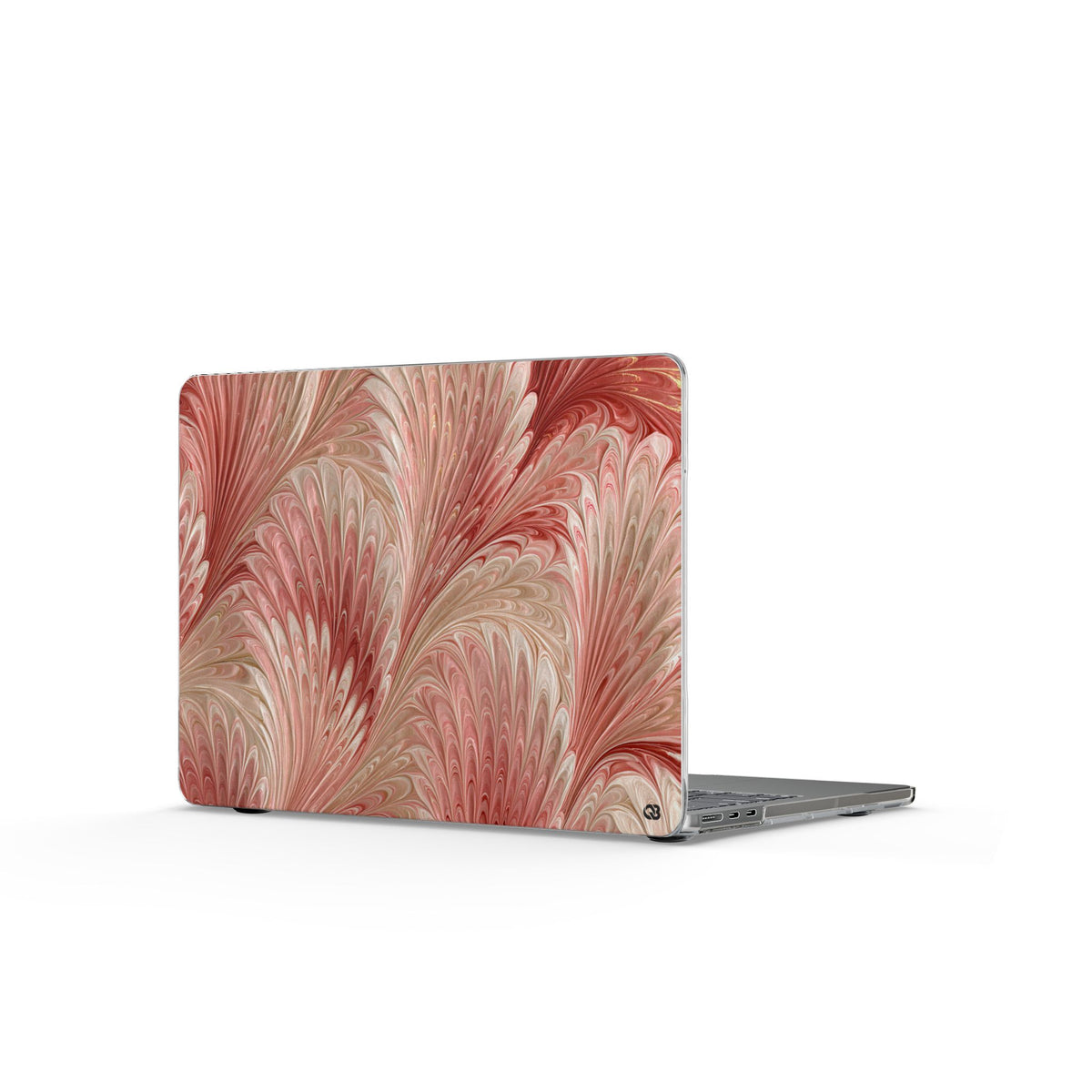 Blush Petal Plume · Clear Hard Case for MacBook · Pink