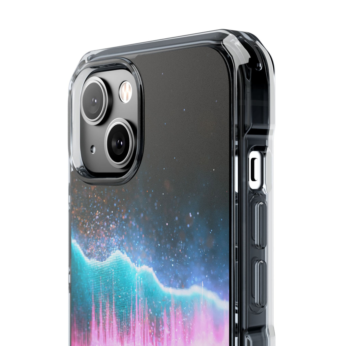 Digital Frequency · Clear Impact Magnetic Phone Case for iPhone · Pink