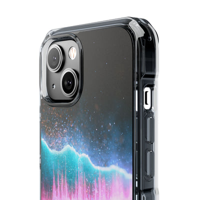 Digital Frequency · Clear Impact Magnetic Phone Case for iPhone · Pink