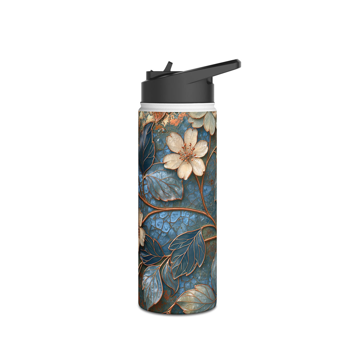 Gilded Blossom Reverie · Insulated Water Bottle · Teal