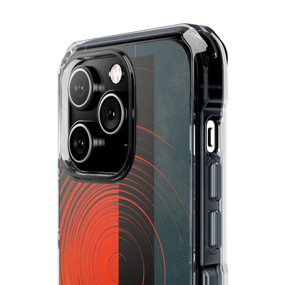 Teal Impact MagSafe Phone Case for iPhone - Burnt Slate Radial