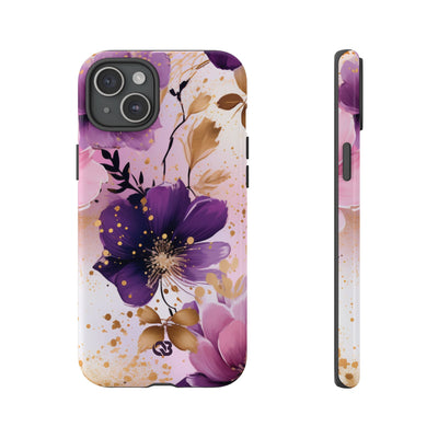 Gilded Violet Bloom · Tough Phone Case for iPhone