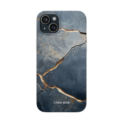 Jagged Vein Navy iPhone 15 Plus Case - Soft