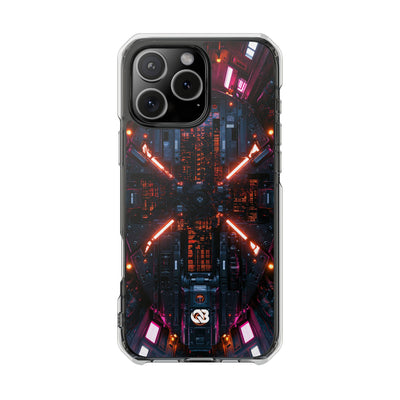 Cybernetic Reactor Core · Clear Impact Magnetic Phone Case for iPhone · Black