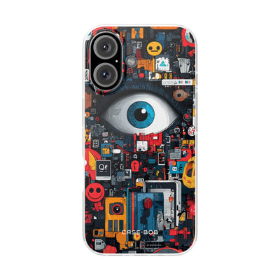Digital Eye Blue iPhone 16 Case - Soft - CASE•BOB