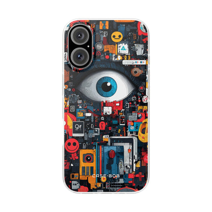 Digital Eye Blue iPhone 16 Case - Soft - CASE•BOB