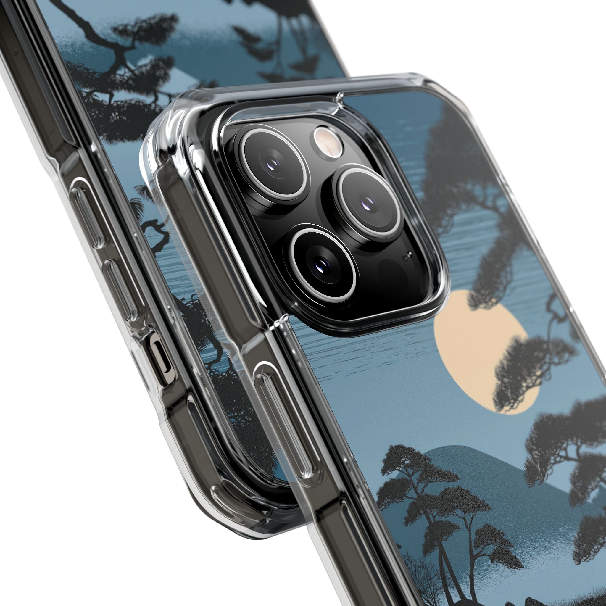Blue Impact MagSafe Phone Case for iPhone - Midnight Kyoto Pine