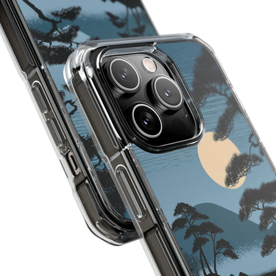 Blue Impact MagSafe Phone Case for iPhone - Midnight Kyoto Pine